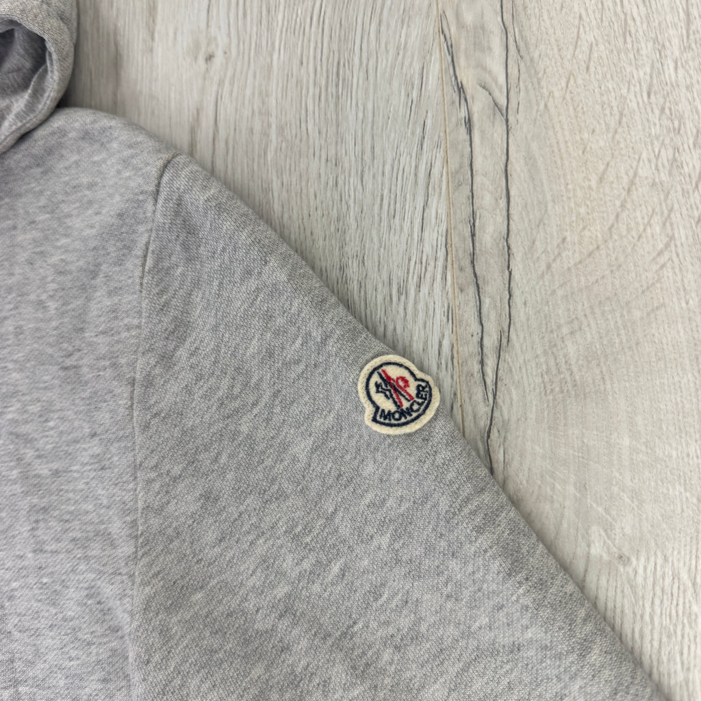 Moncler Men’s Maglia Grey Zip-up Hoodie  - Large Slim