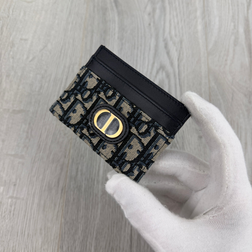 Dior Jacquard Oblique Card Holder Gold CD