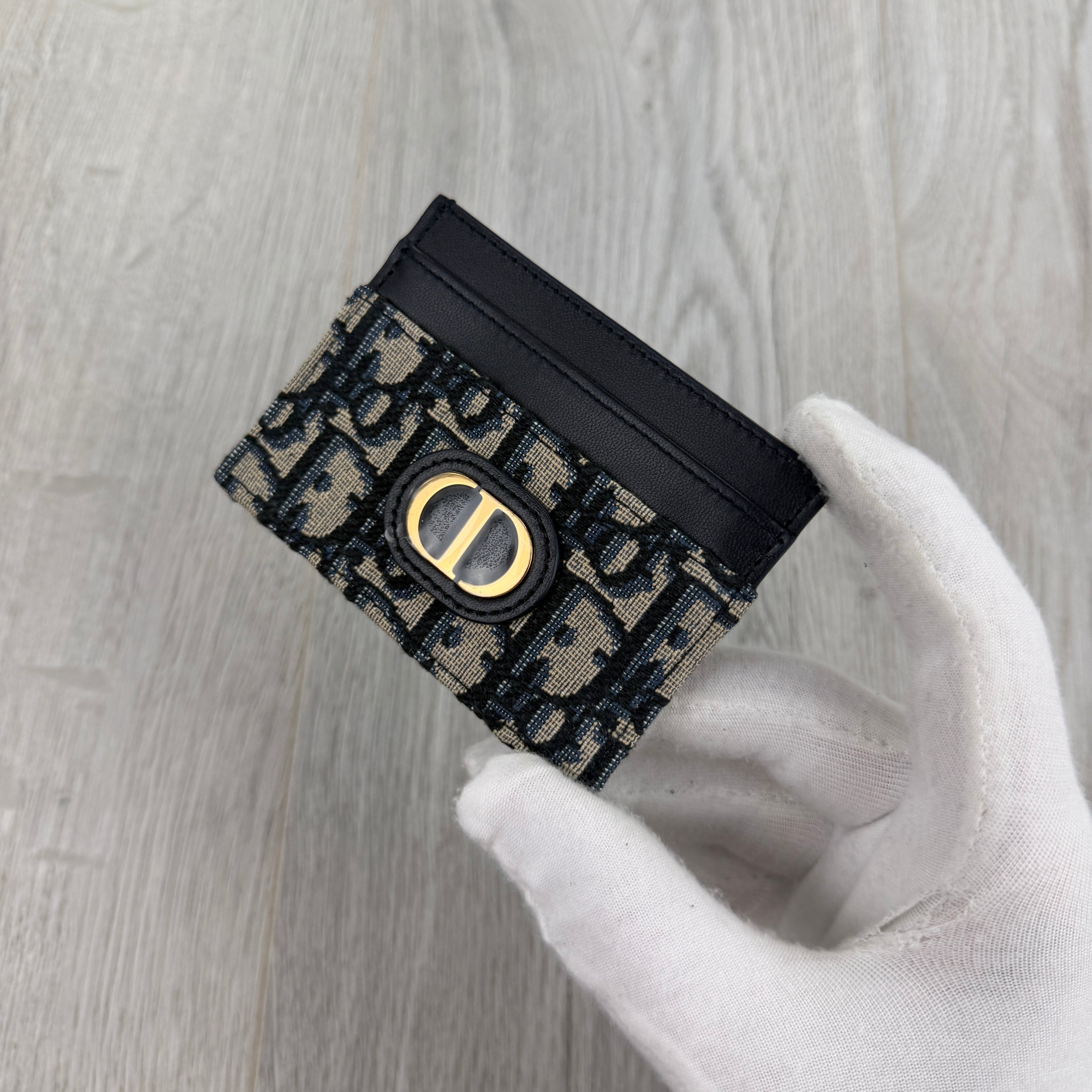 Dior Jacquard Oblique Card Holder Gold CD