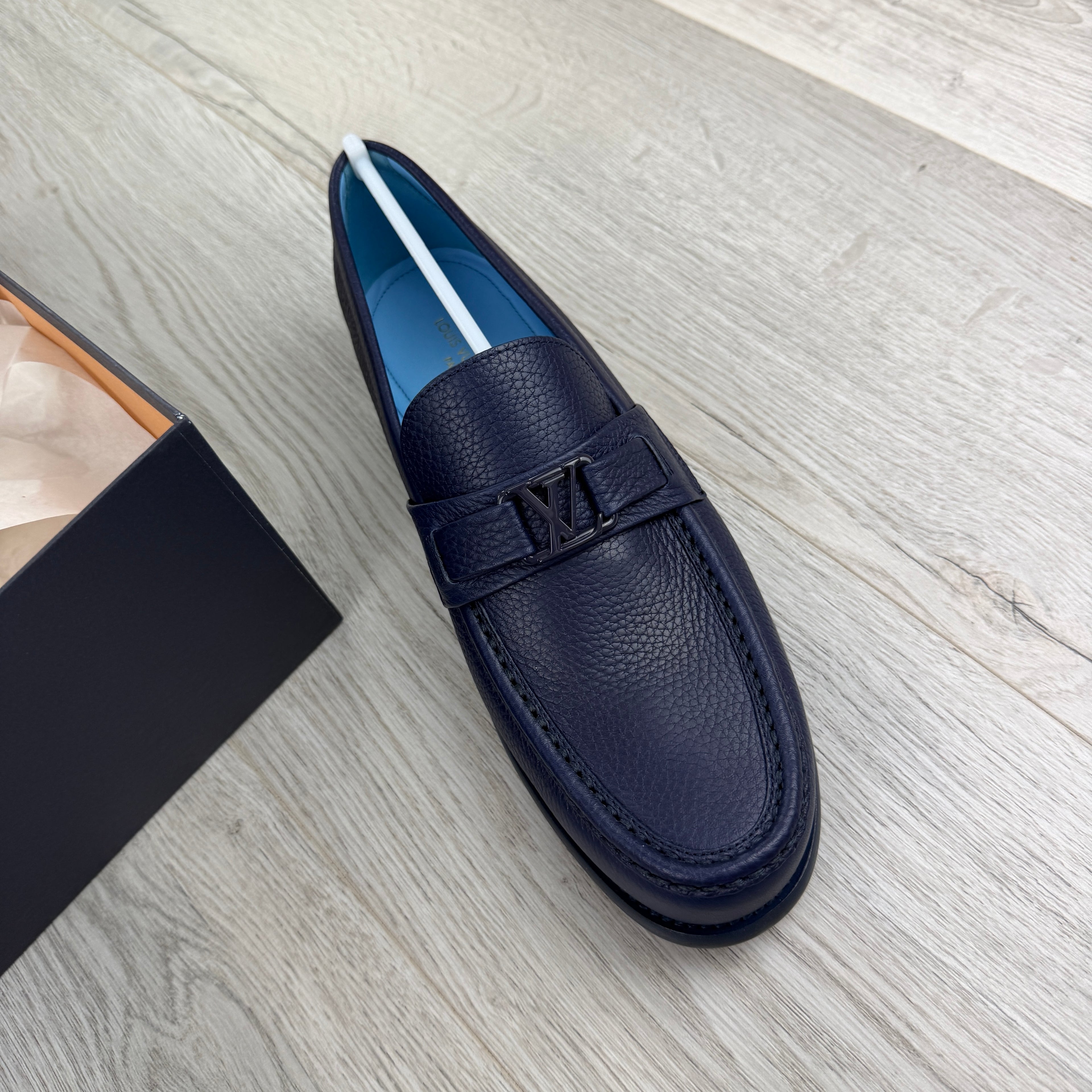 Louis Vuitton Mens Blue Major Loafers - Uk 7.5
