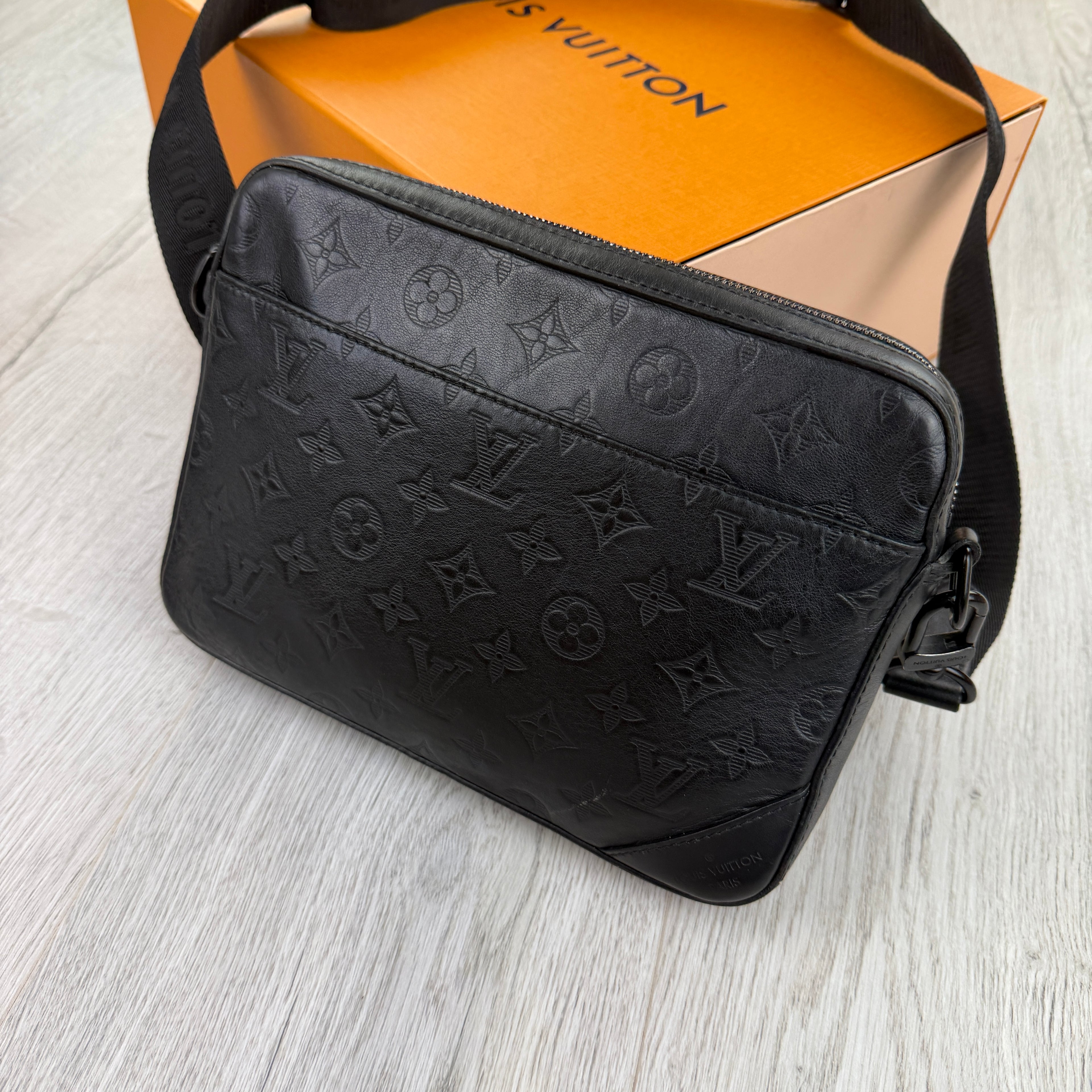 Louis Vuitton Men’s Shadow Black Monogram Duo Messenger Bag