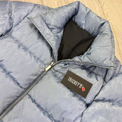 Dior Men’s Baby Blue Zip-up Oblique Down Jacket - 44