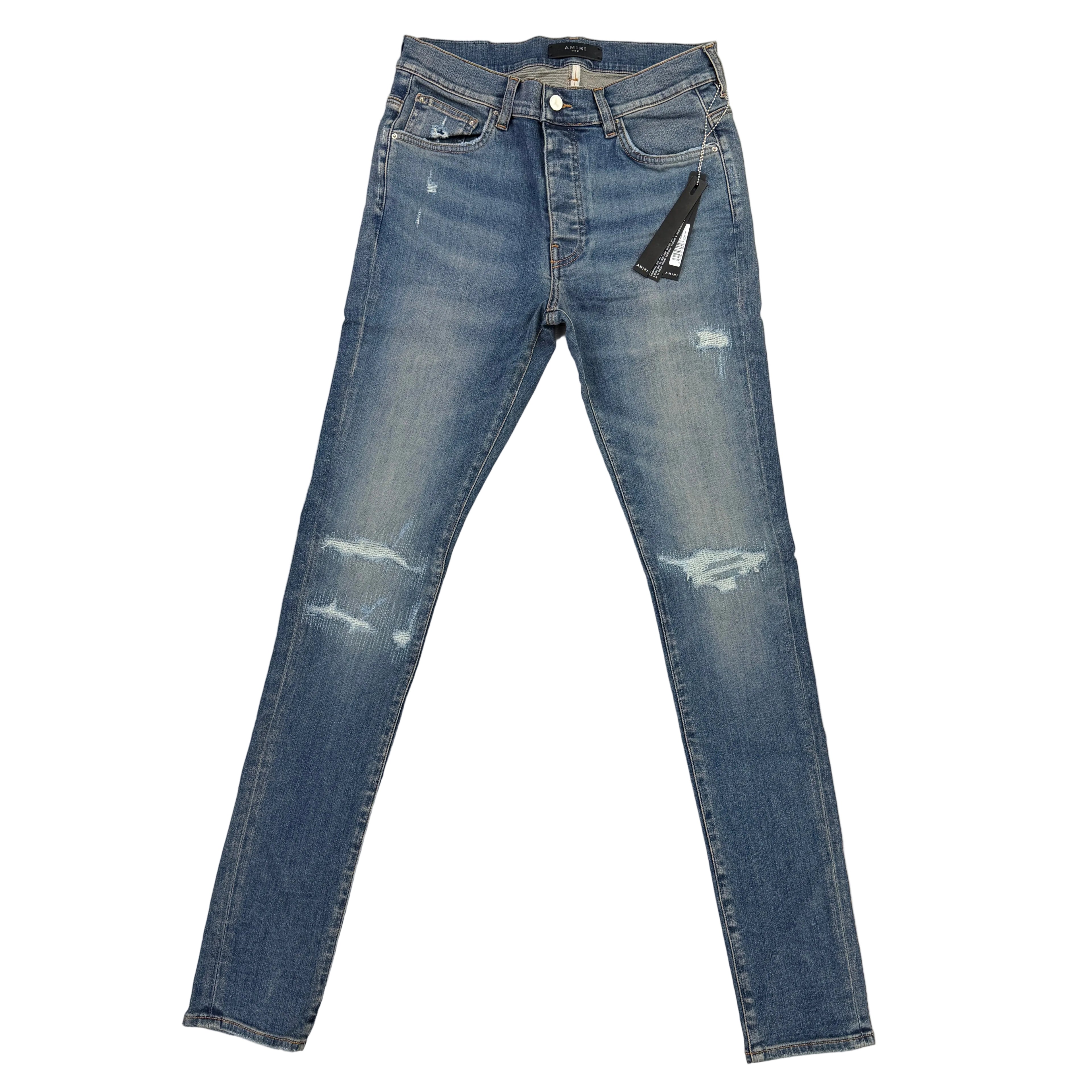 Amiri MX1 Men’s Blue Distressed Jeans