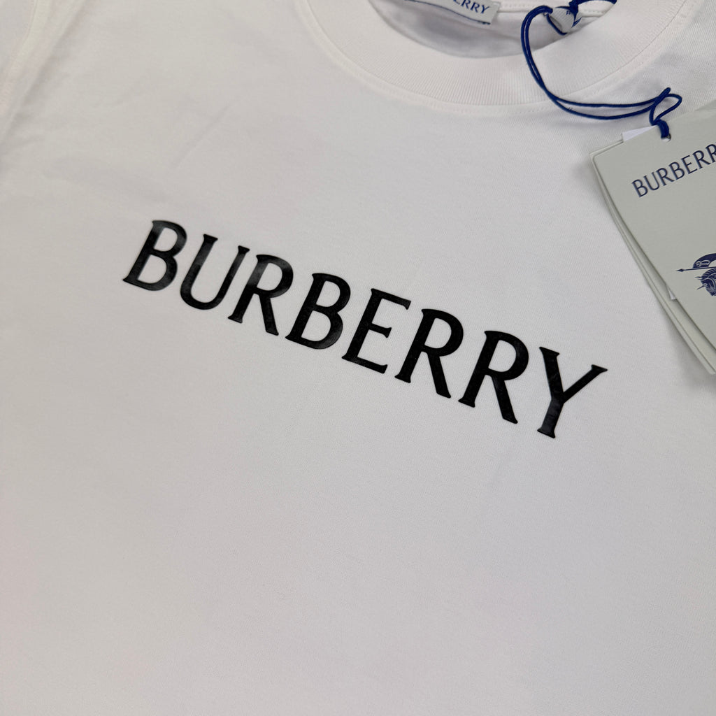 Burberry Men’s White T-shirt & Shorts Set