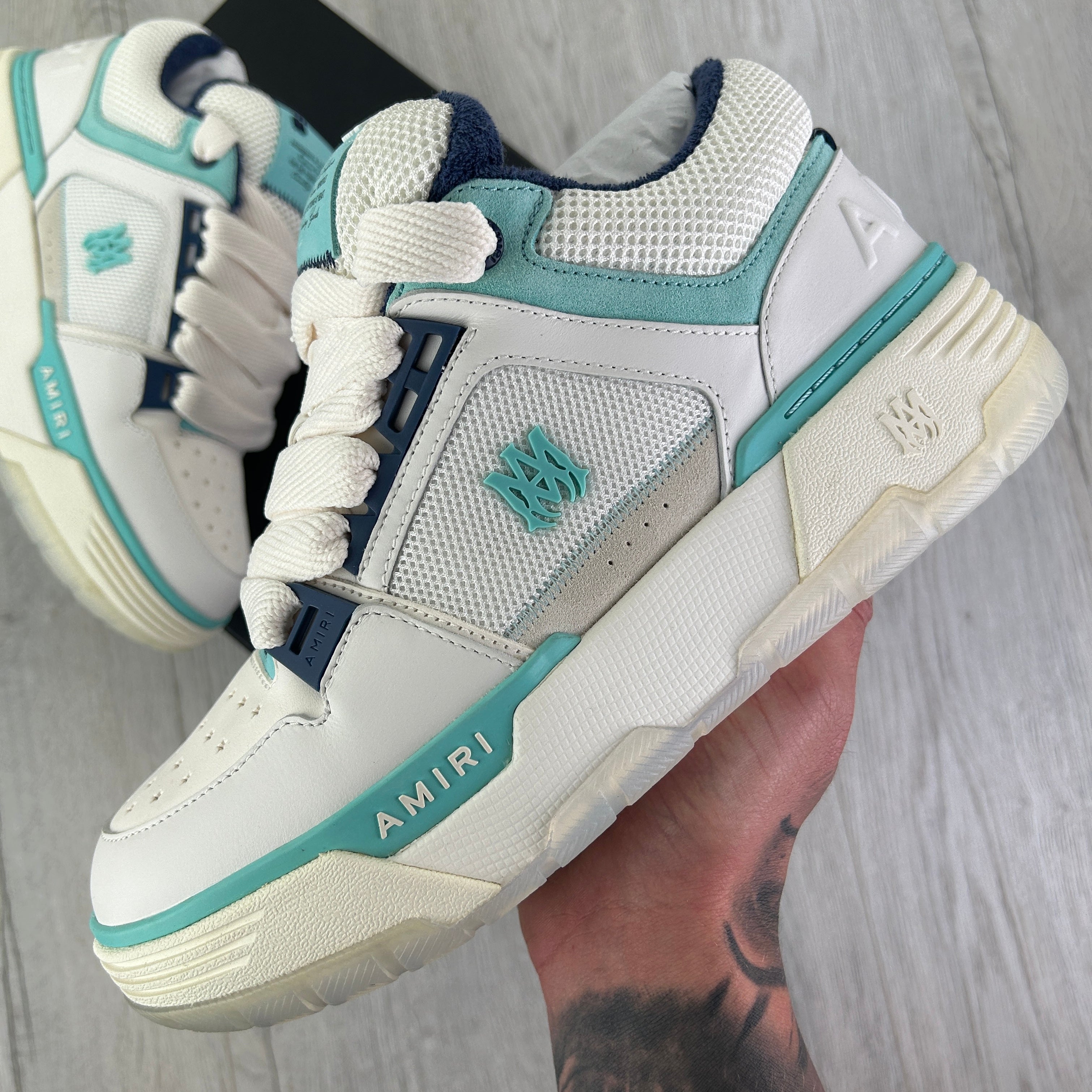 Amiri MA-1 Men’s Turquoise & White Trainers