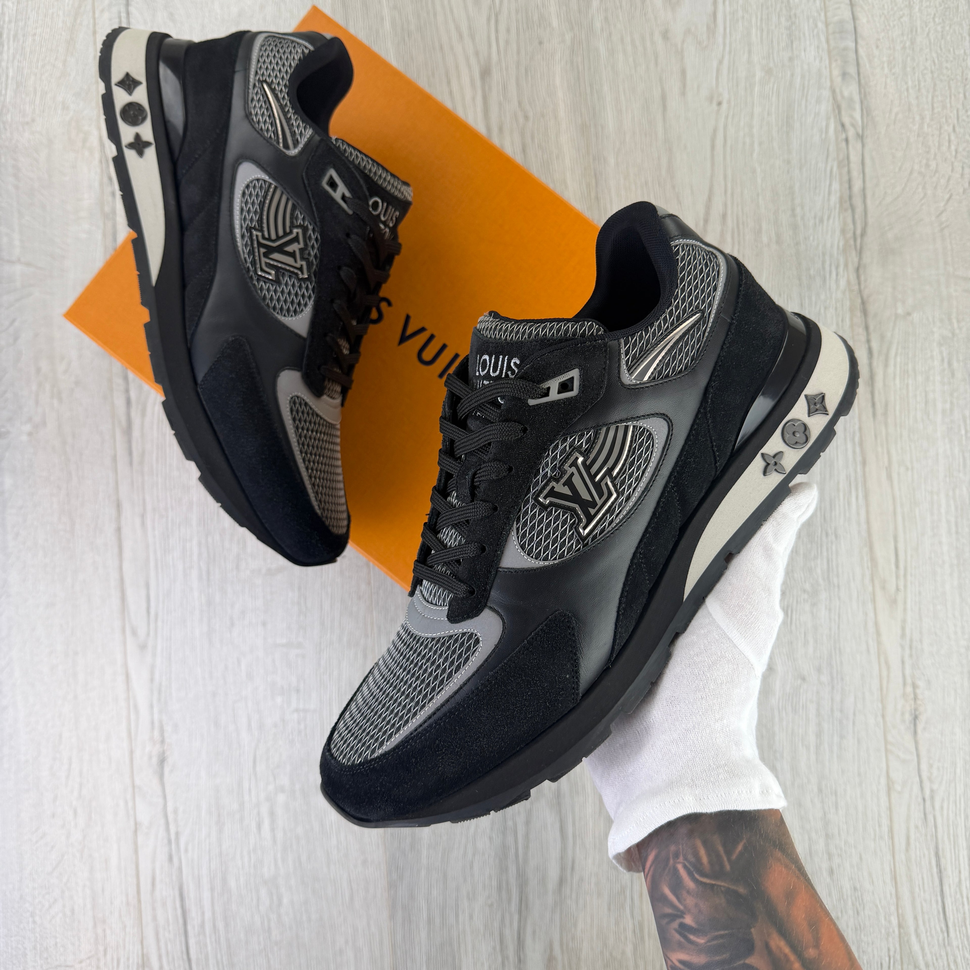 Louis Vuitton Men’s Black Run Away Trainers - Uk 10/10.5