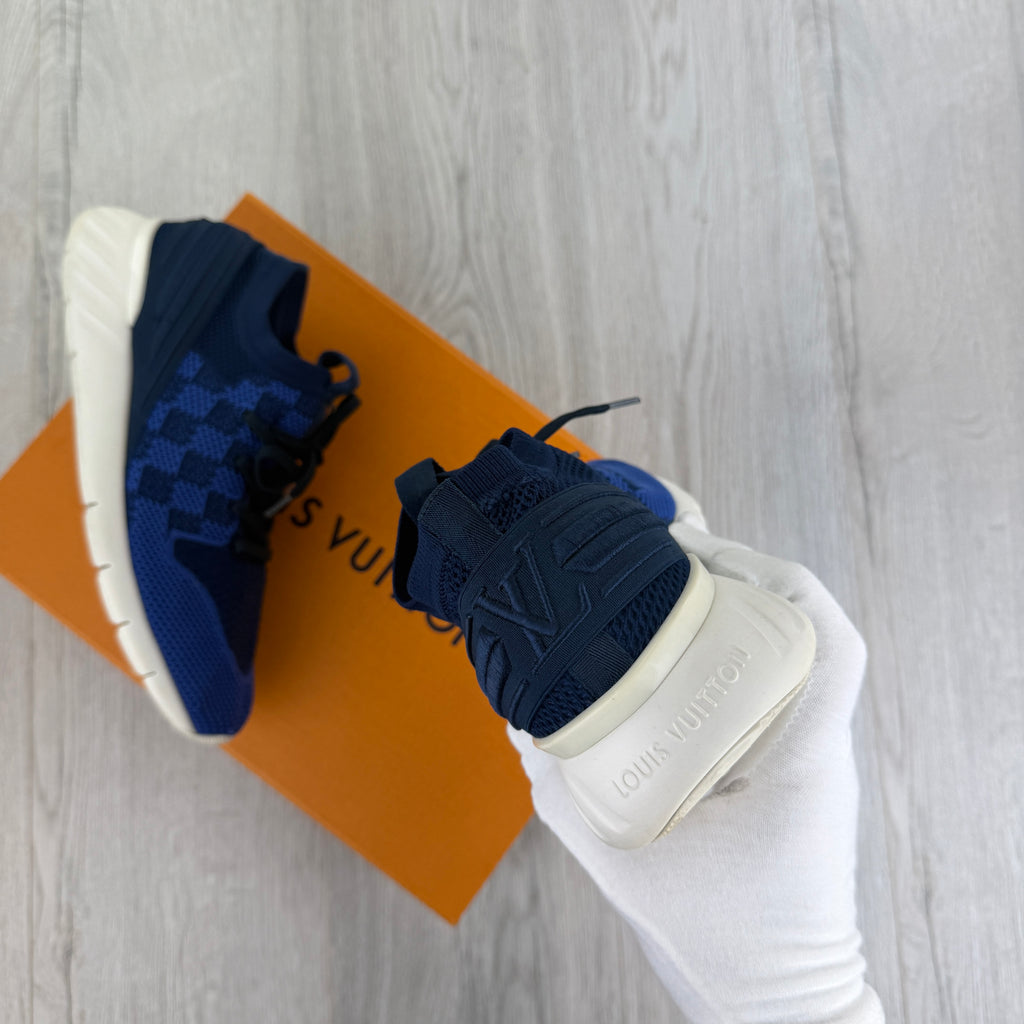 Louis Vuitton Men’s Knit Blue Trainers - Uk 7