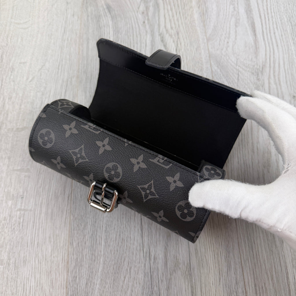 Louis Vuitton Black Monogram 3 Watch Case