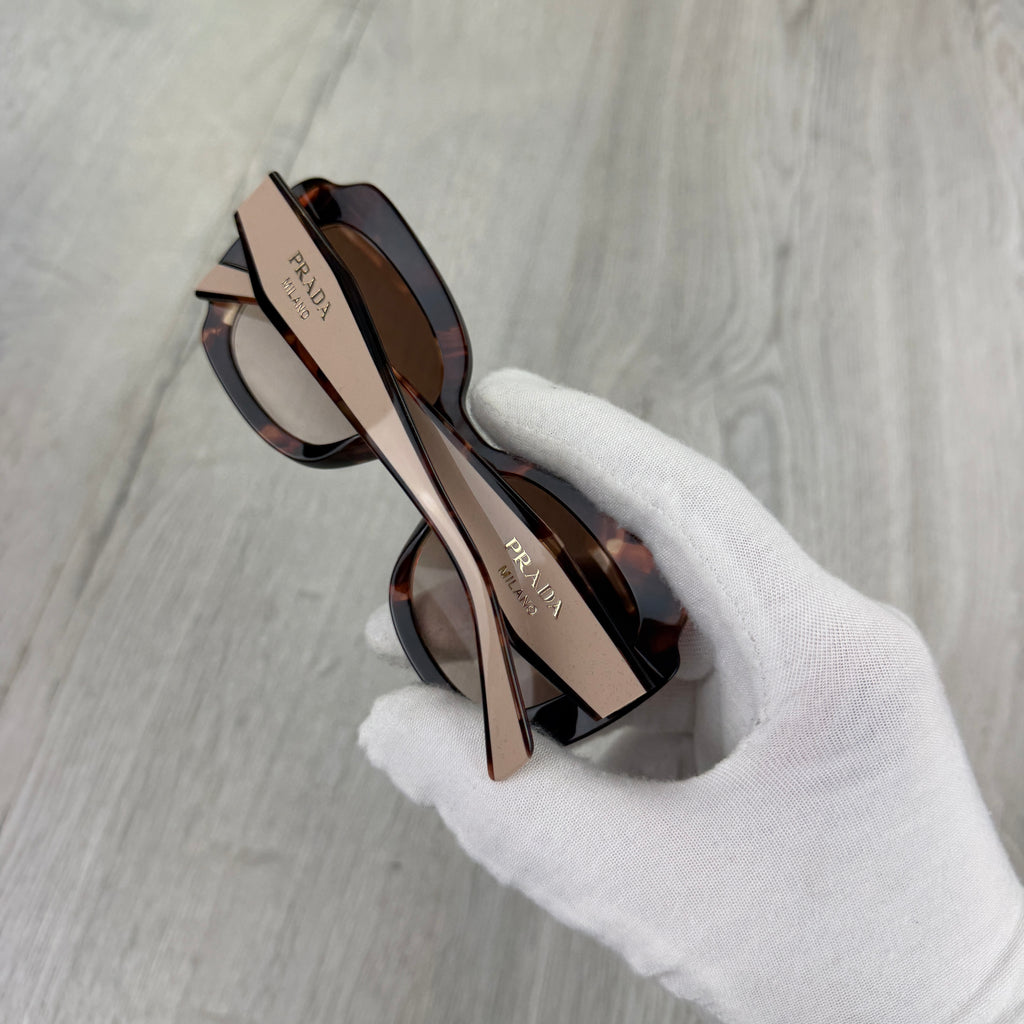 Prada Women’s Opaque Gradient Dark Brown Lenses Sunglasses