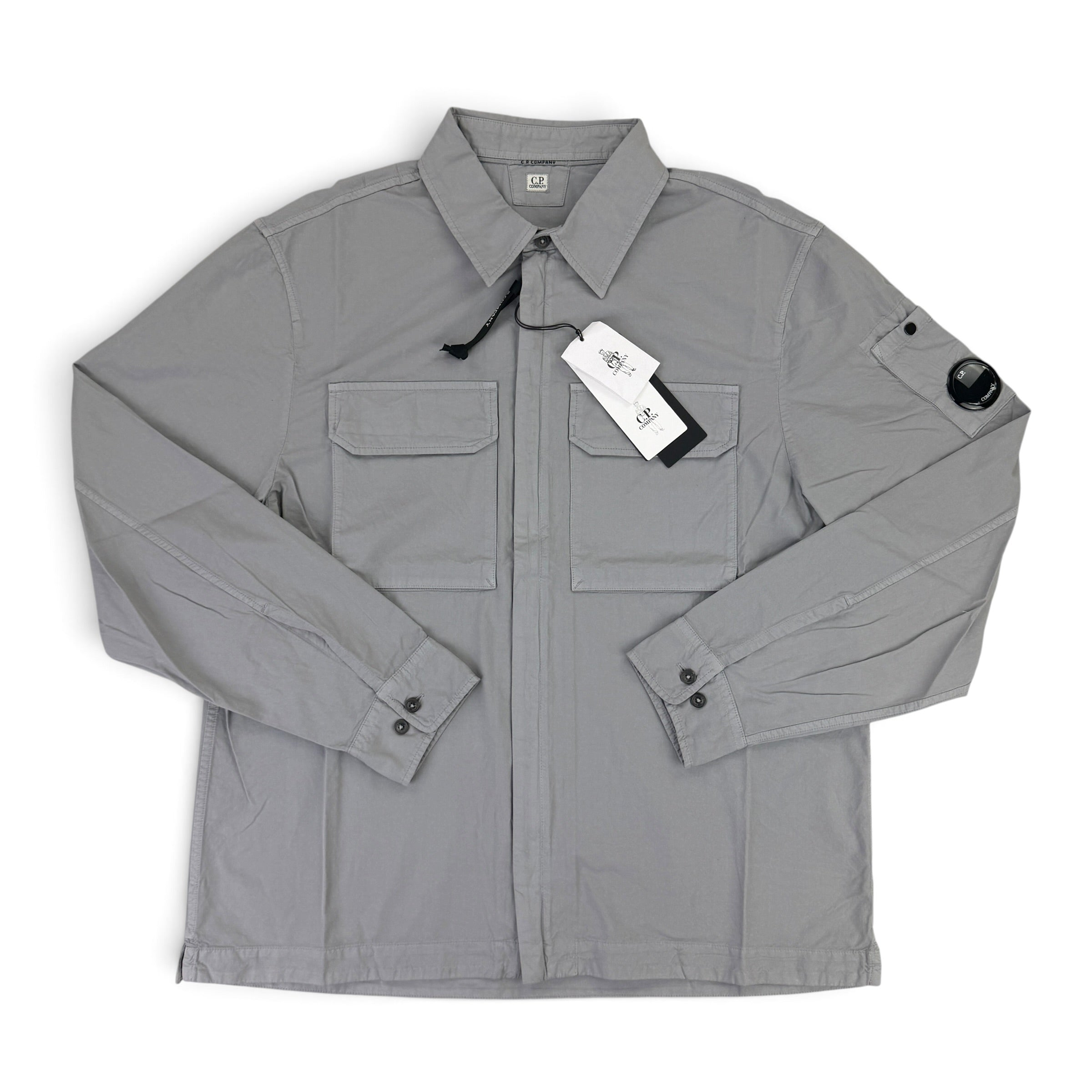 Cp Company Men’s Grey Zip-up Overshirt - XL