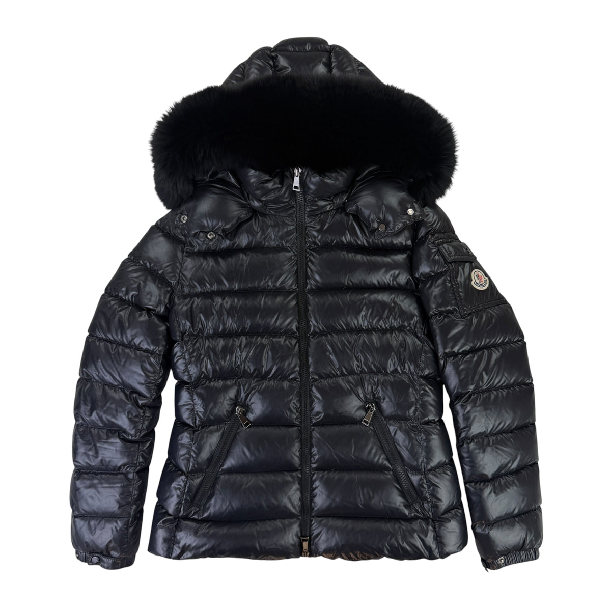 Moncler Women’s BadyFur Black Jacket With Black Fur - Size 1