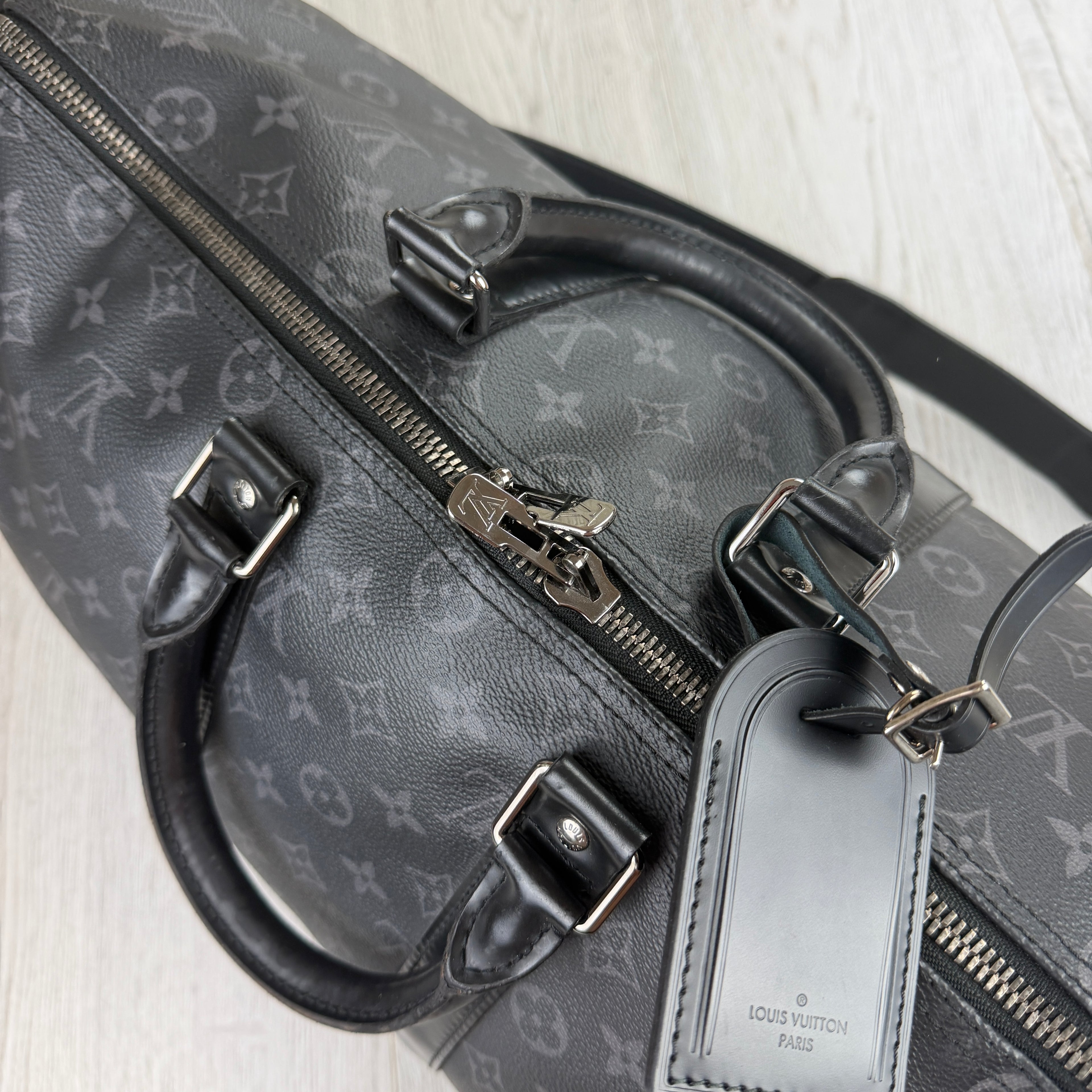 Louis Vuitton Men’s Black Monogram Keepal Bag - 45