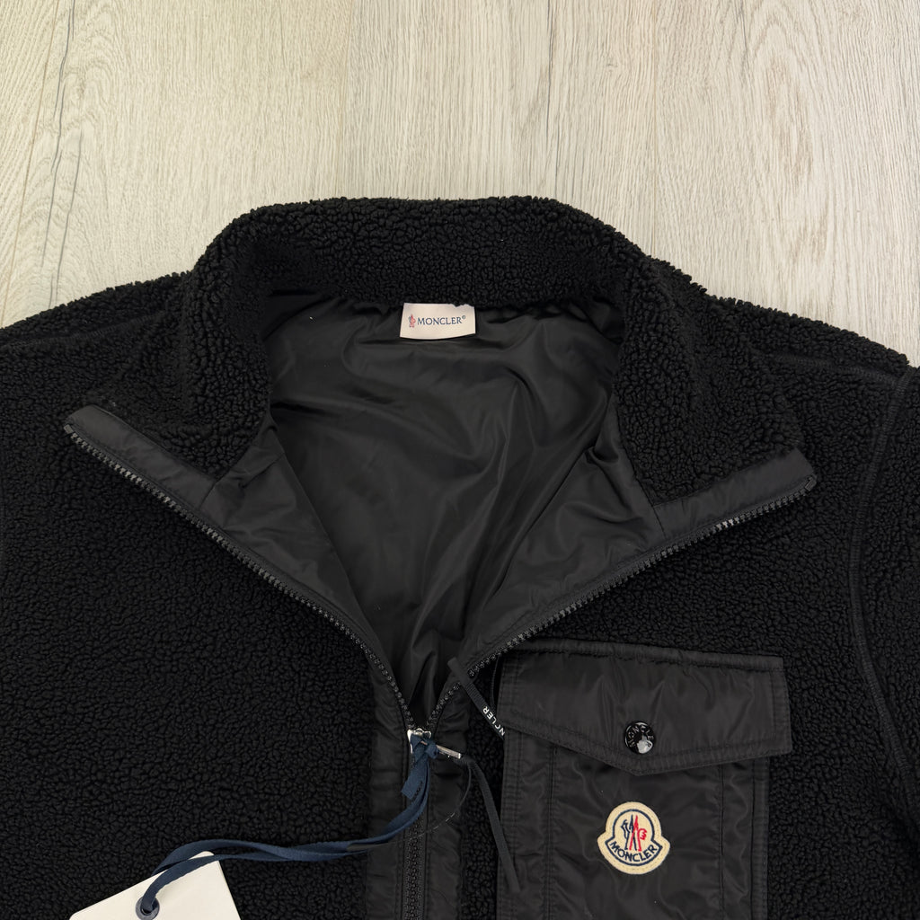 Moncler Men’s Black Zip-up Felpa Aperta Con Zip Taglia - XL
