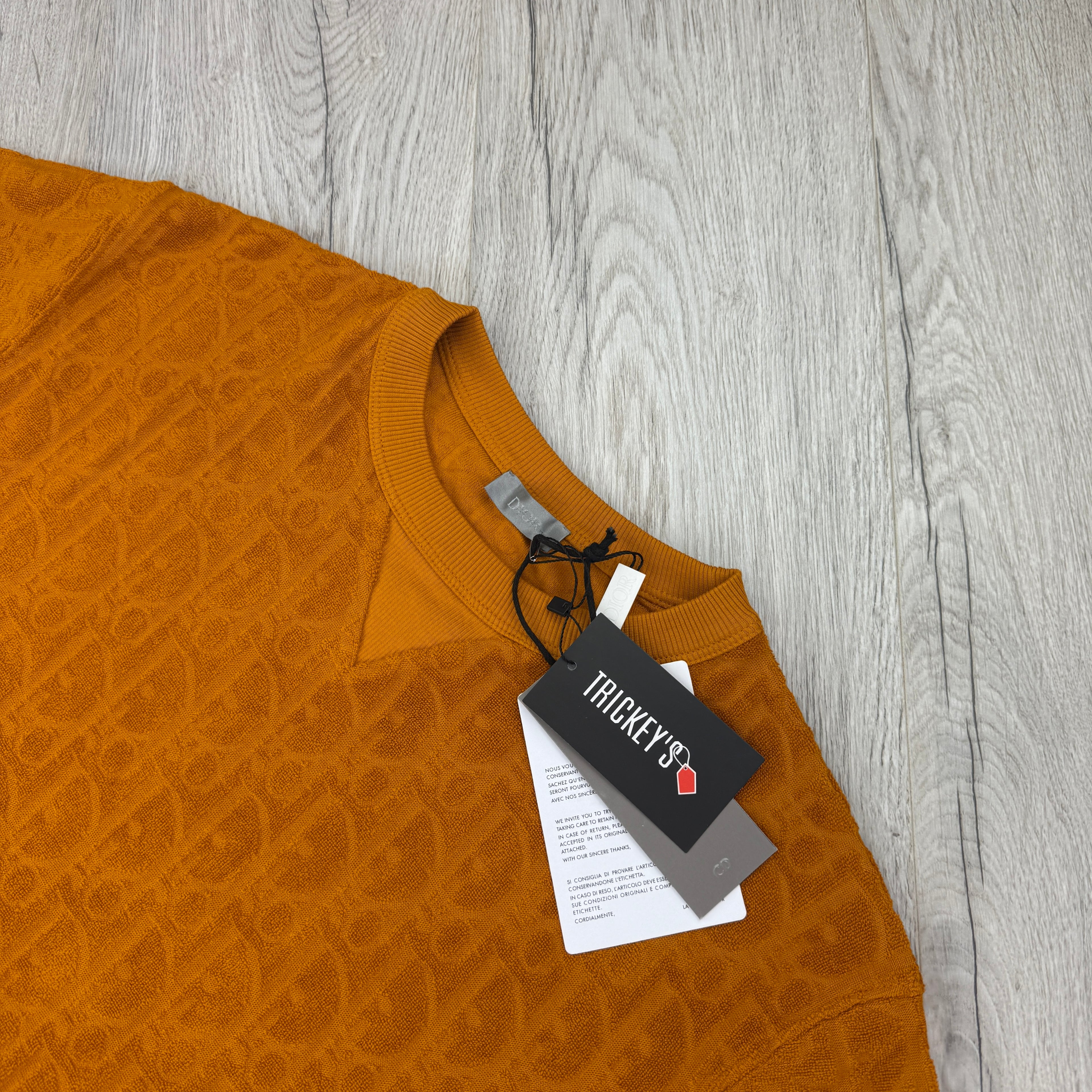 Christian Dior Men’s Orange Towel T-shirt - XS Oversized