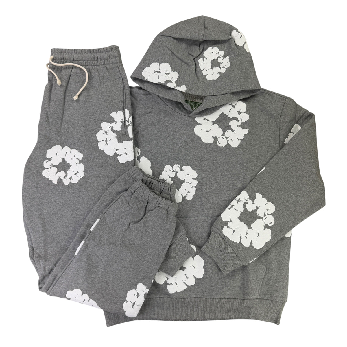 Denim Tears Men’s Grey Cotton Wreath Full Tracksuit