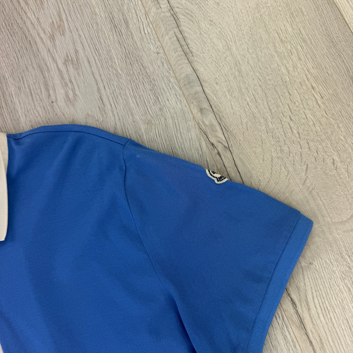Moncler Men’s Blue Short Sleeve Polo - Large Slim
