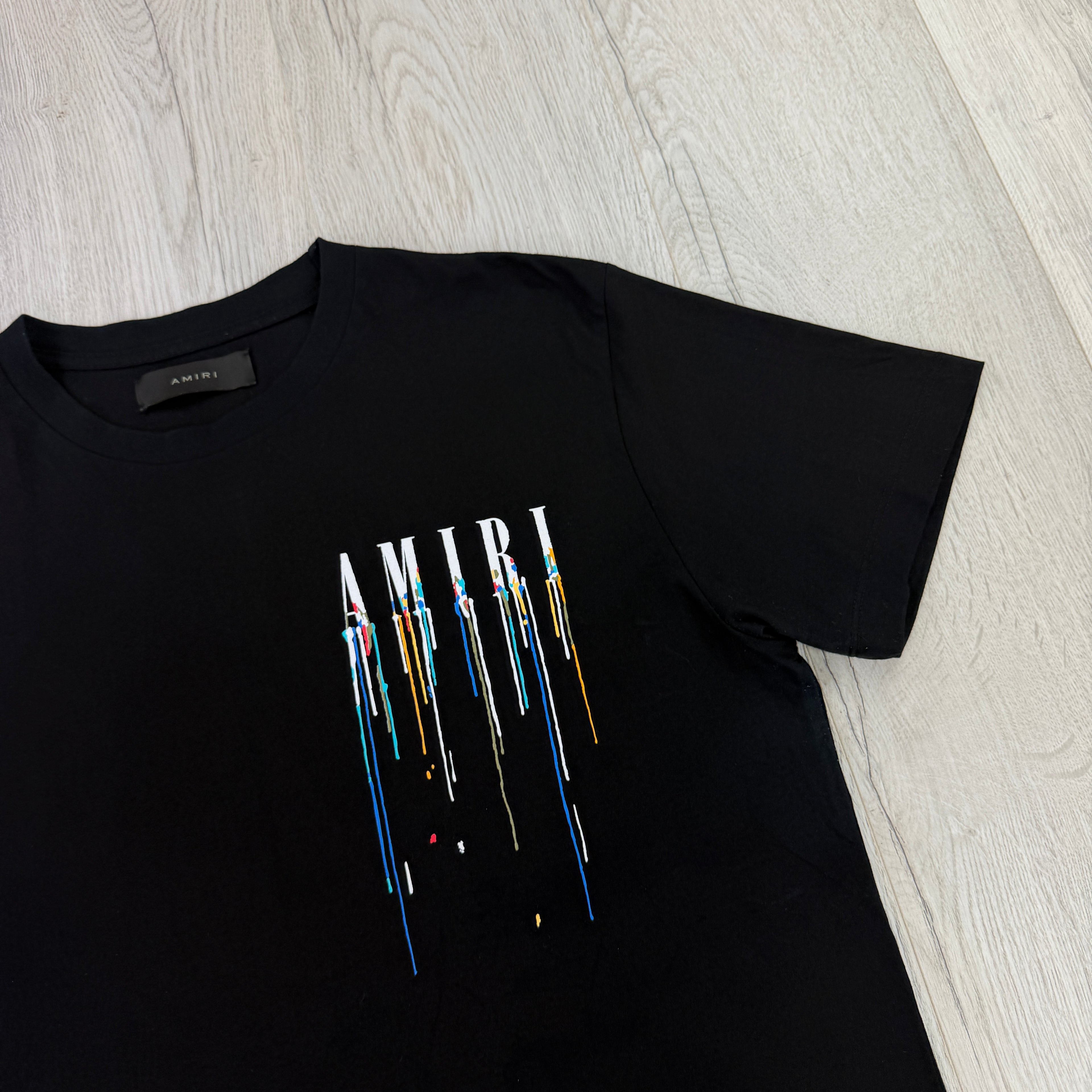 Amiri Men’s Black Drip Core T-shirt - Large