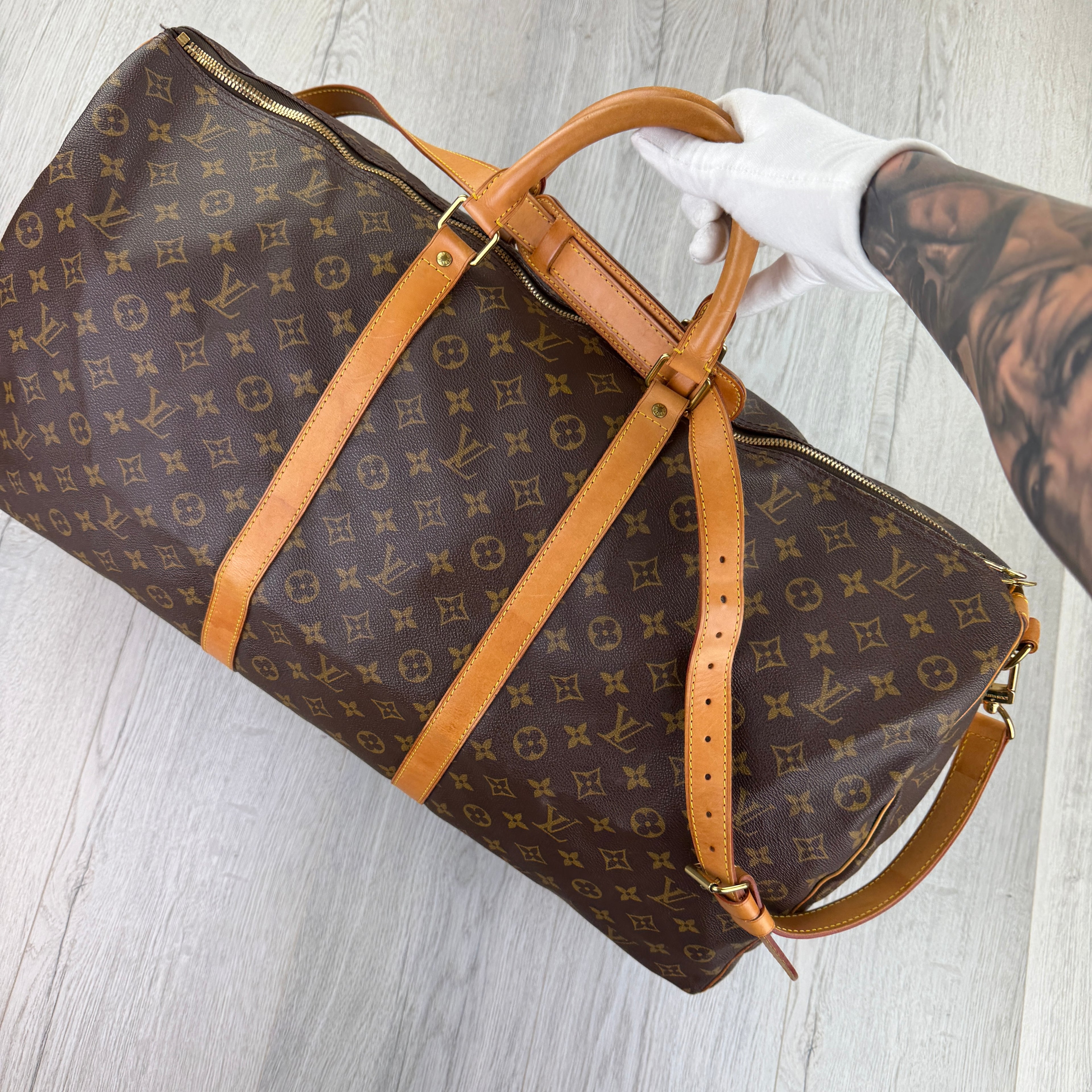 Louis Vuitton Men’s Brown Monogram Keepal Bag - 60
