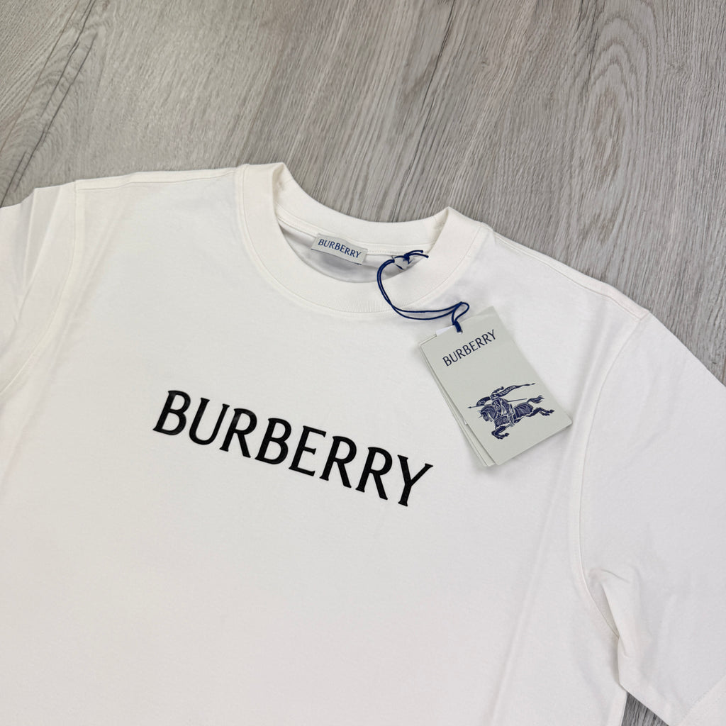Burberry Men’s White T-shirt & Shorts Set
