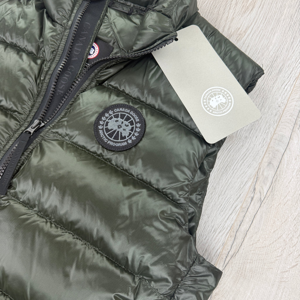Canada Goose Men’s Khaki Green Crofton Black Label Gilet - Large