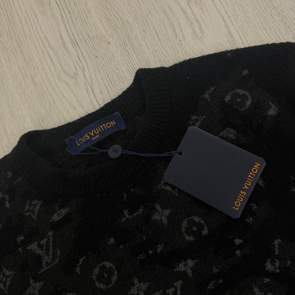 Louis Vuitton Men’s Distressed Monogram Crewneck Jumper - Medium