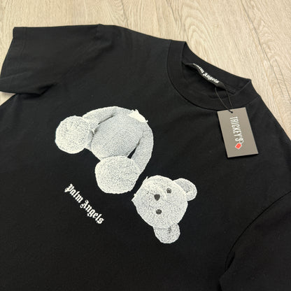 Palm Angels Men’s Black Ice Kill Bear T-shirt - Medium