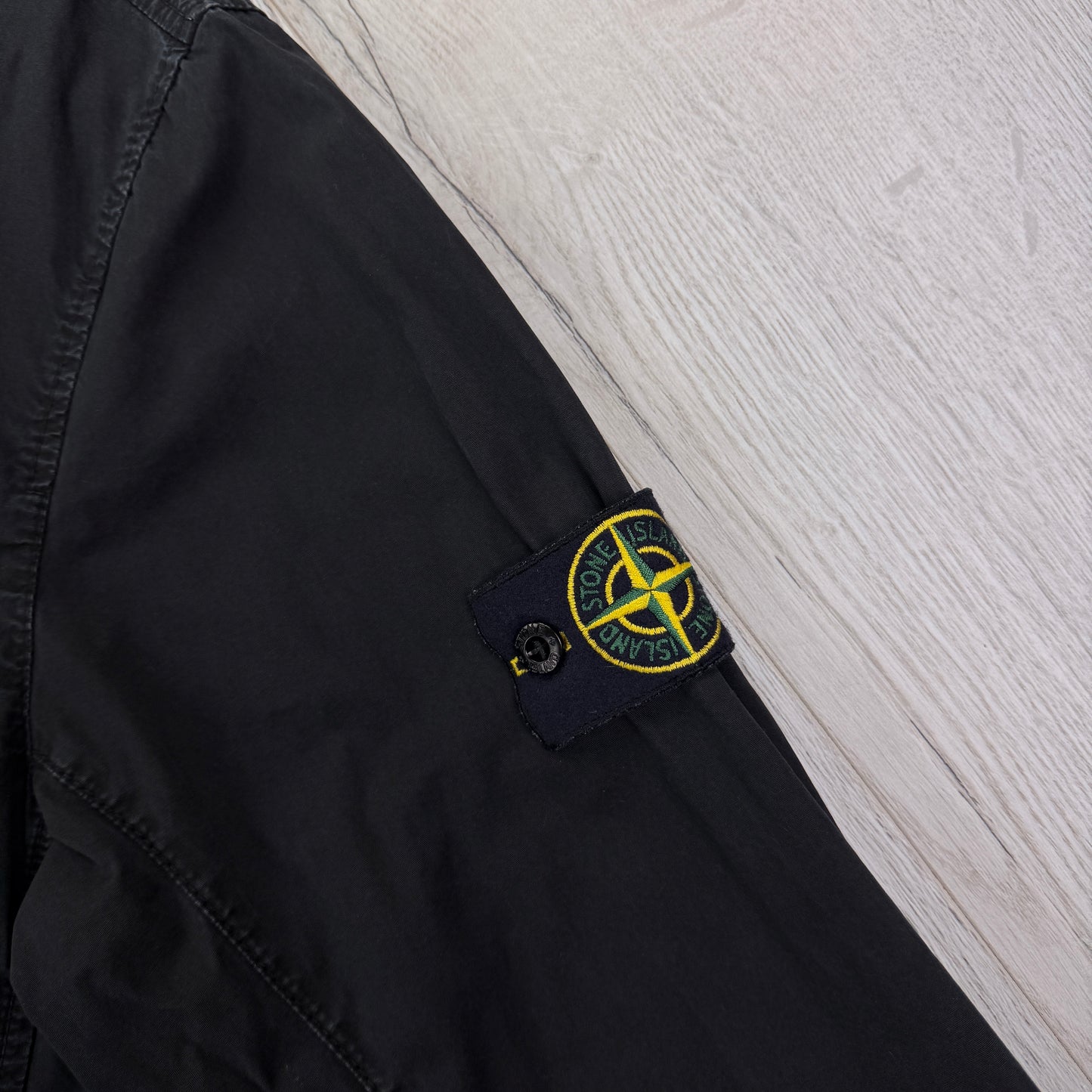 Stone Island Men’s Black Zipped Over-shirt - Large