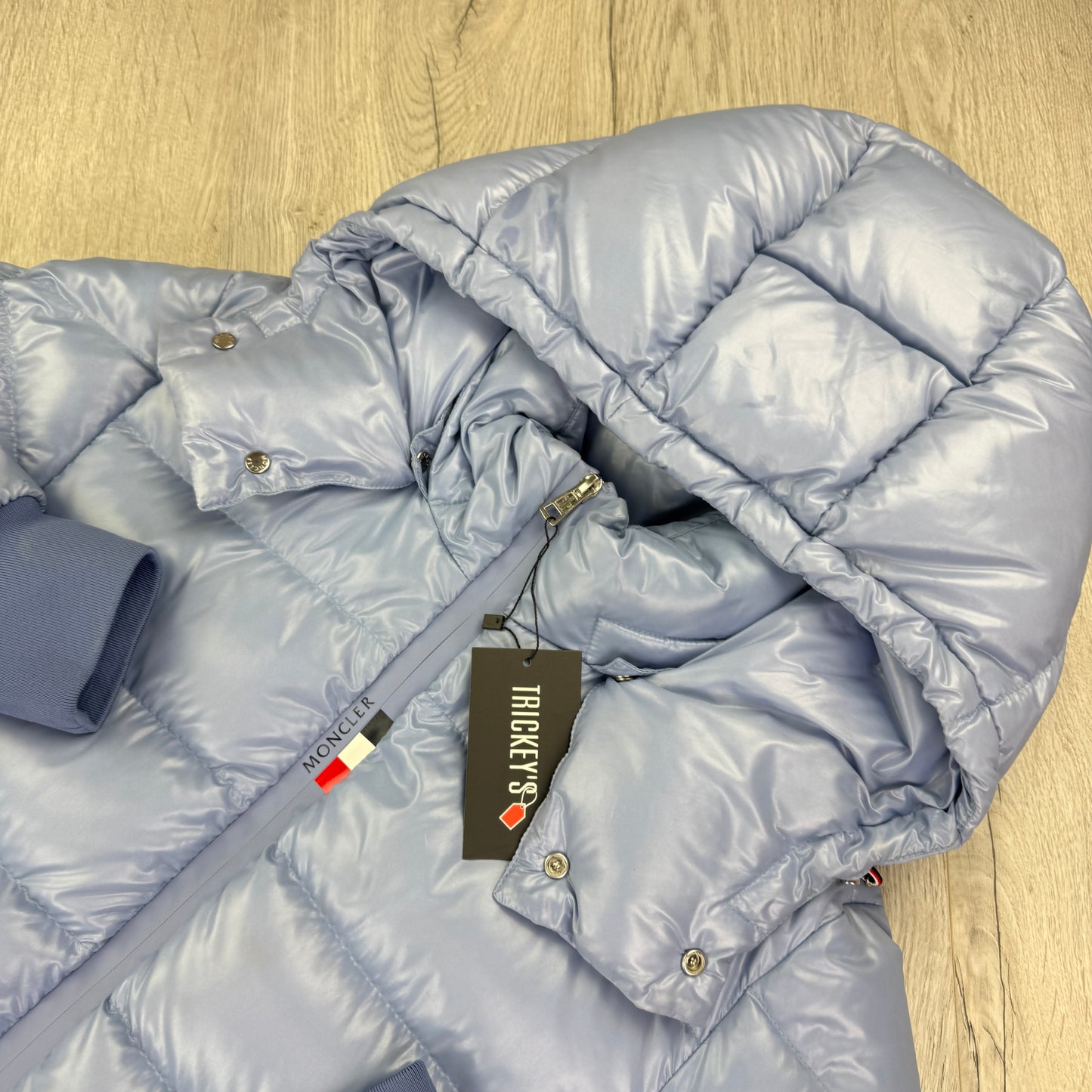 Moncler Men’s Cuvellier Baby Blue Zip-up Down Jacket - Size 3