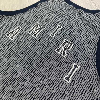 Amiri Men’s Embroidered American Jersey Style Tank Top - Large