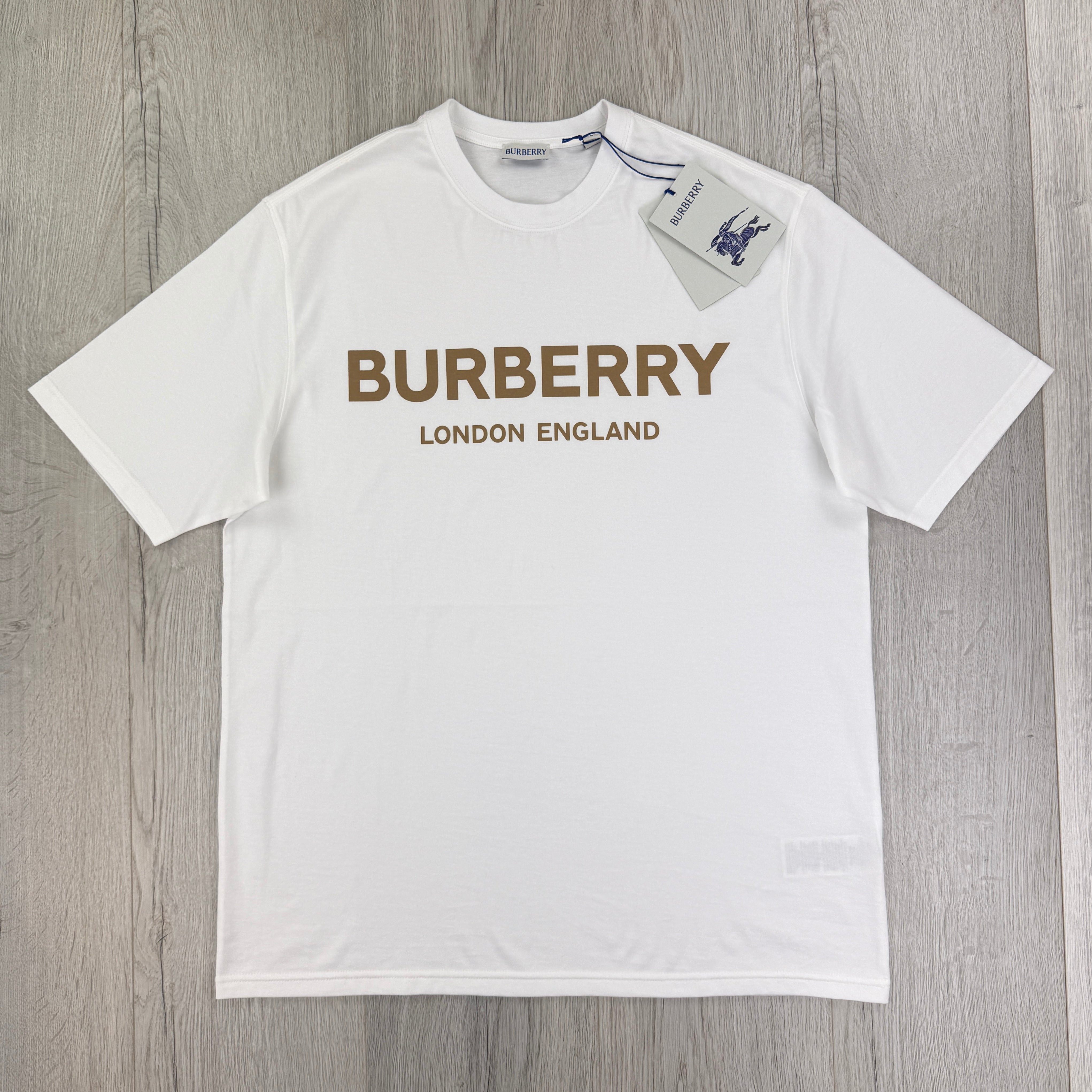 リ*ダ様 BURBERRY LONDON ENGLAND Tシャツ ホワイト M Burberry Men's White T-shirt – Trickey.store