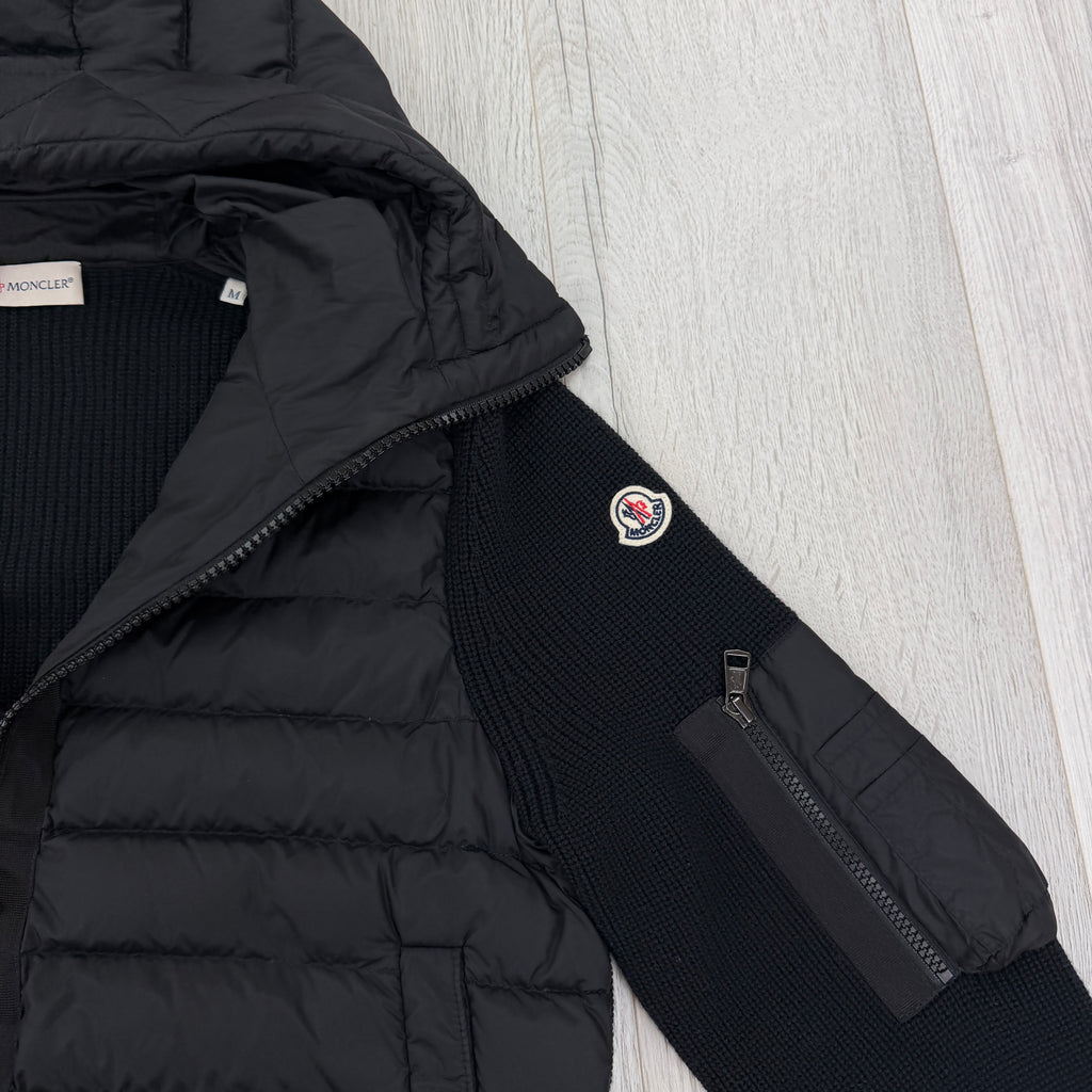 Moncler Men’s Black Maglia Tricot Cardigan - Medium Slim