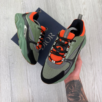 Dior B22 Men’s Khaki & Orange Trainers - 41 (Uk 7)