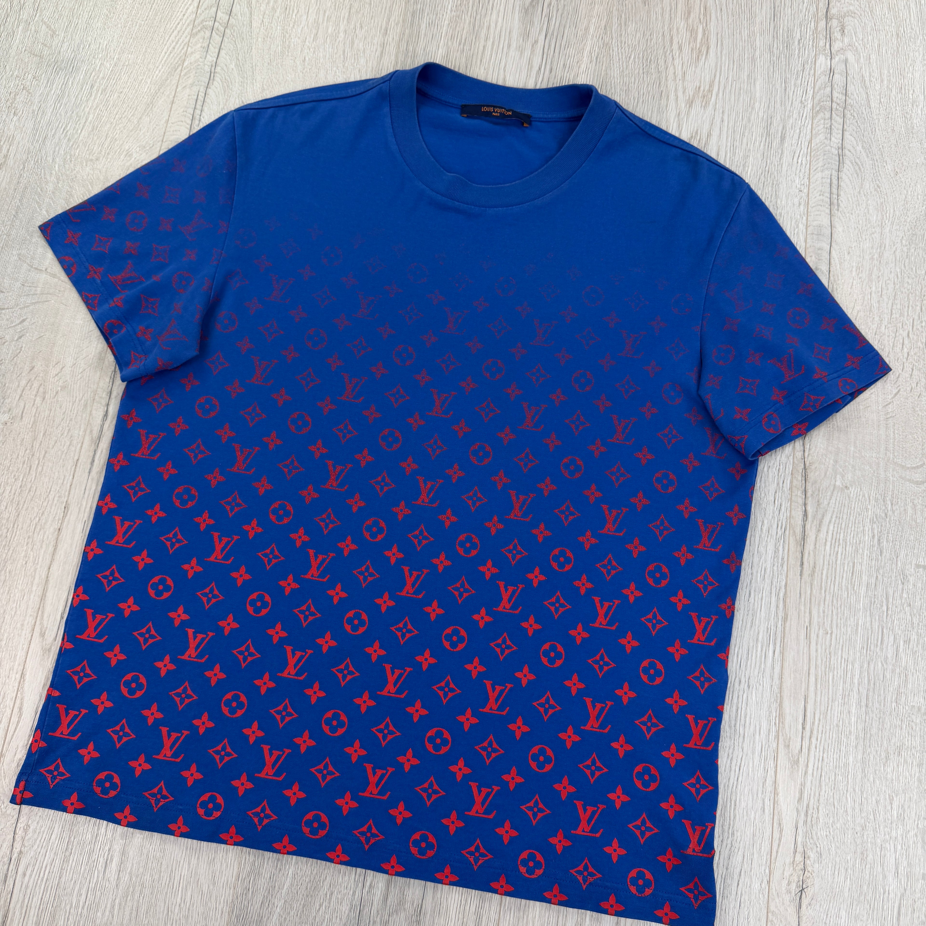 Louis Vuitton Men’s Blue & Red Gradient T-shirt