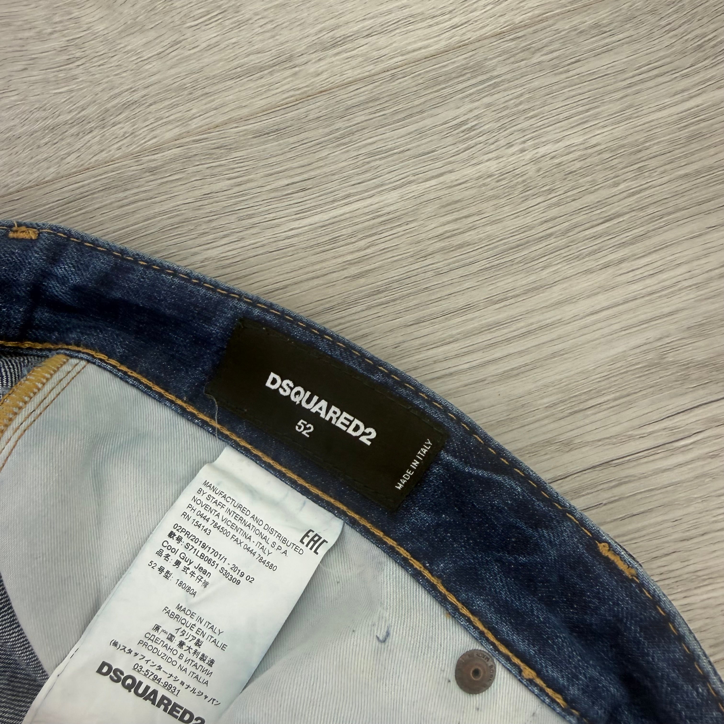 Dsquared2 Men’s Blue Distressed Cool Guy Jeans - 52 (Uk 34)
