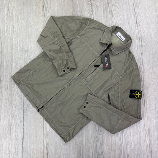 Stone Island Men’s Metal Nylon Zip-up Overshirt - Small