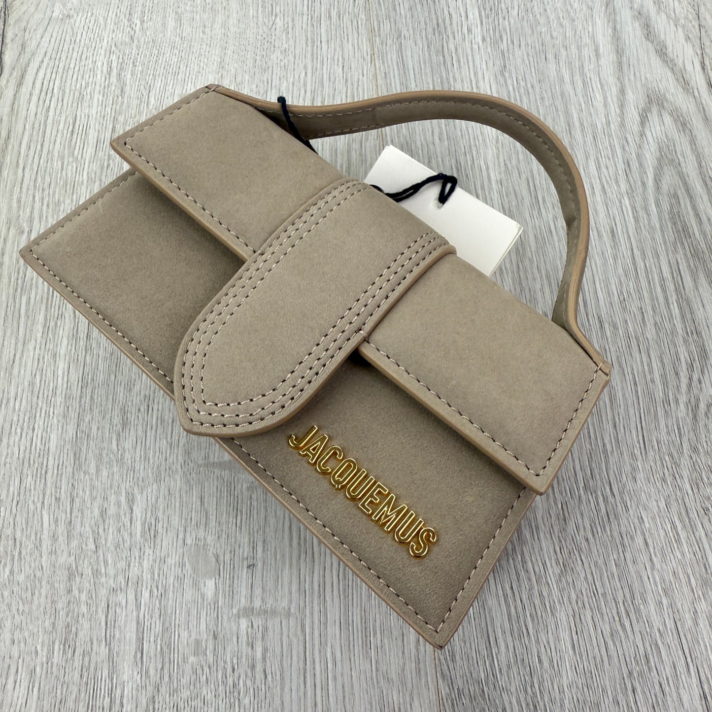Jacquemus Women’s Beige Suede Mini Bambino Bag