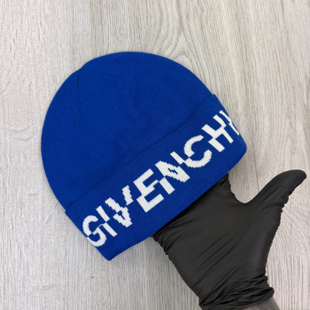 Givenchy Men’s Royal Blue Wool Beanie