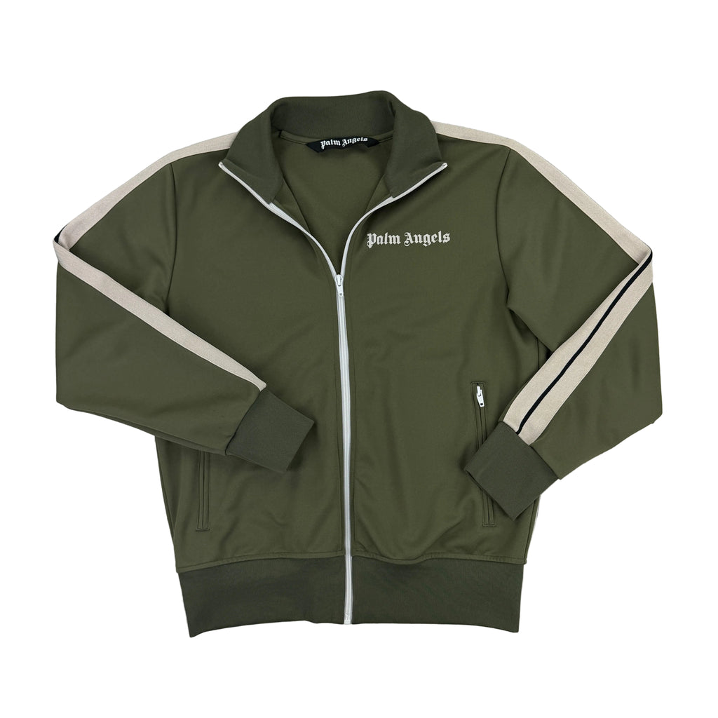 Palm Angels Men’s Khaki Green Track Jacket - Medium Slim