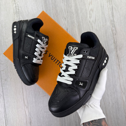 Louis Vuitton Men’s Black & White Trainers - Uk 7 (Fit 8)