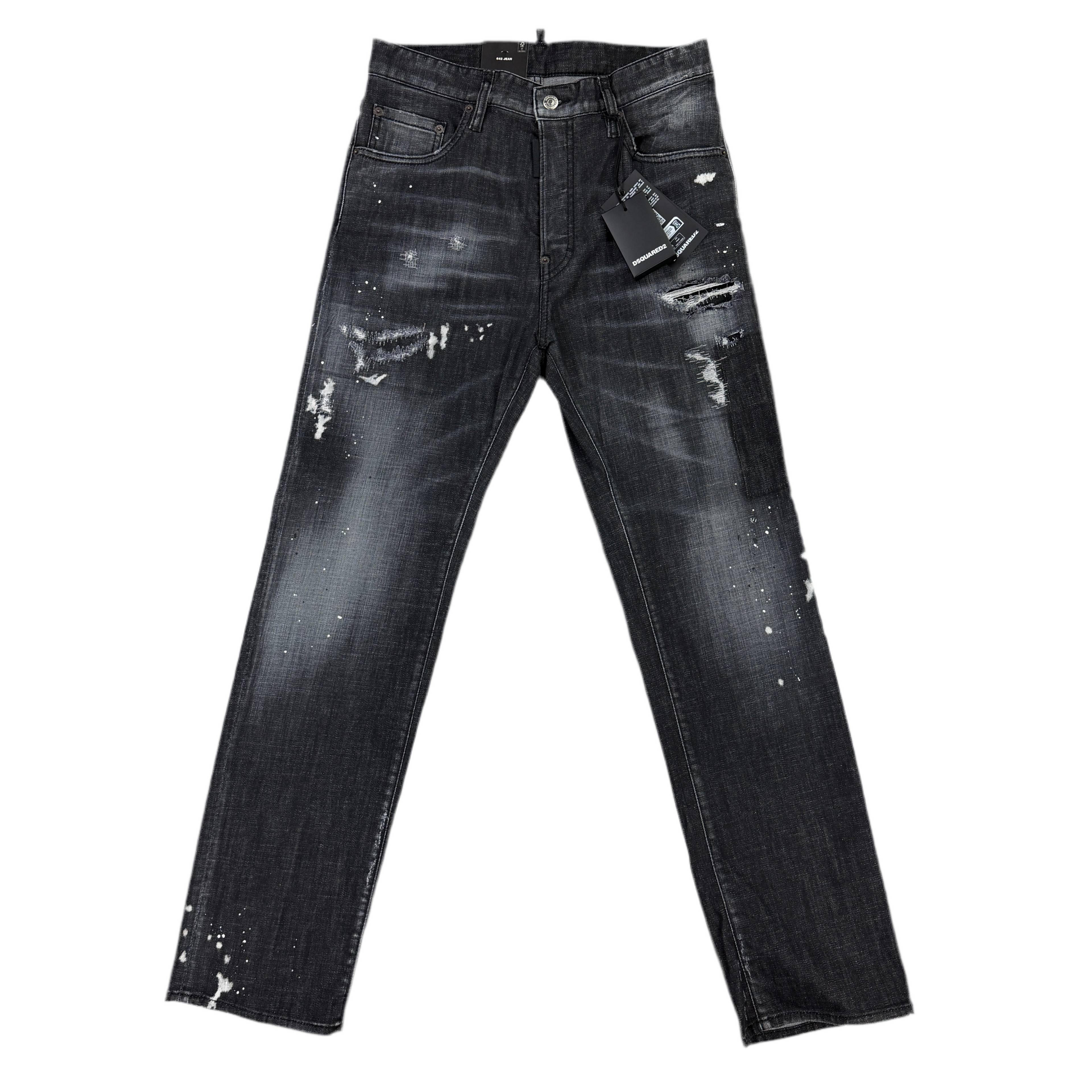 Dsquared2 Men’s Black Distressed Ripped Jeans - 46 (Uk 30/32)