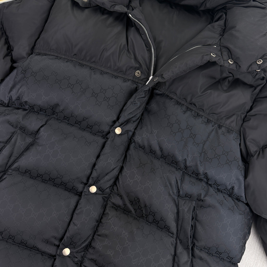 Gucci Men’s GG Jacquard Nylon Padded Down Jacket - Size 50 (L/XL)