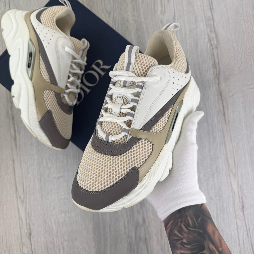 Dior B22 Men’s Cream Beige White Trainers - 42 (Fit Uk 7.5)