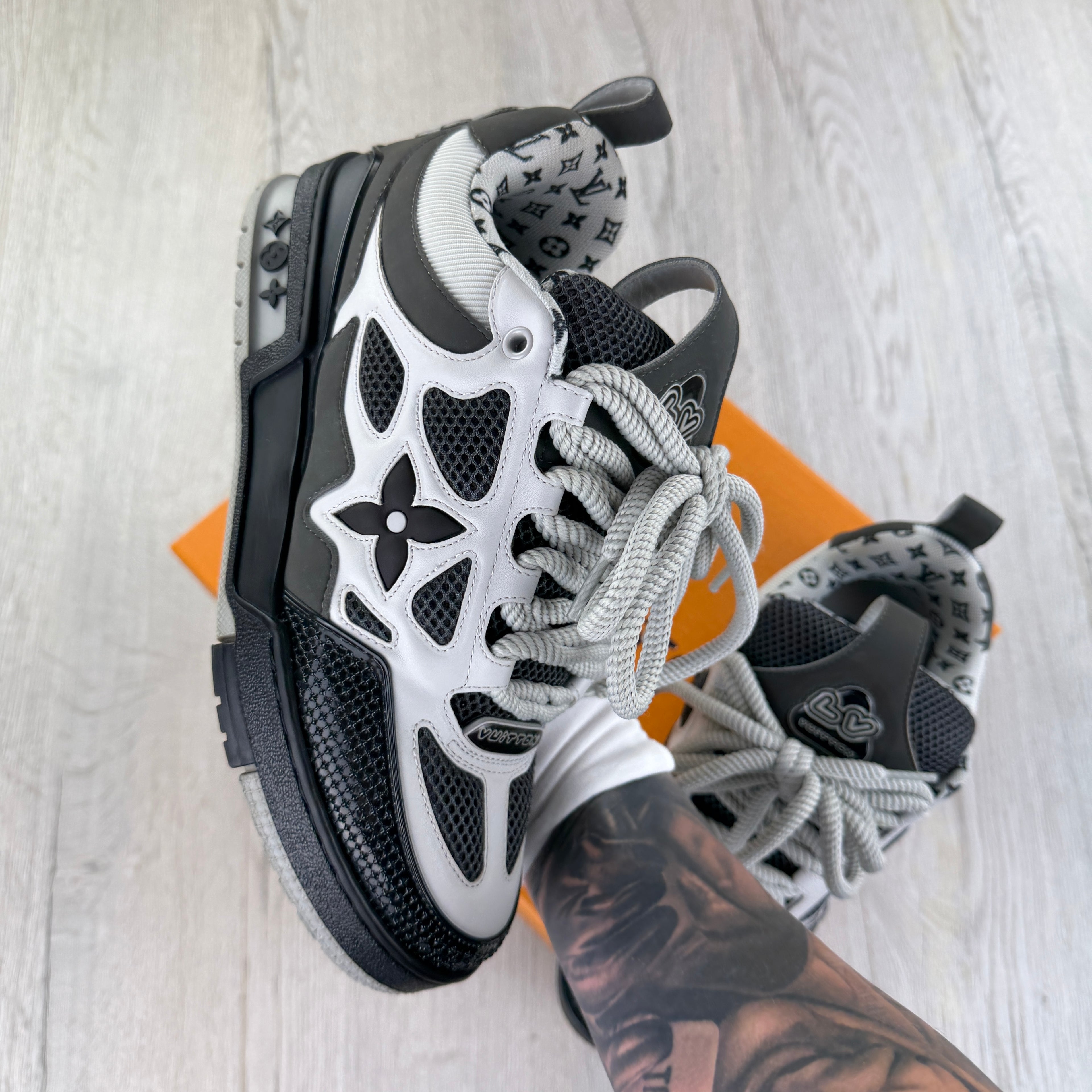 Louis Vuitton Men’s Black & Grey Skate Trainers - Uk 8 (Fit 9)
