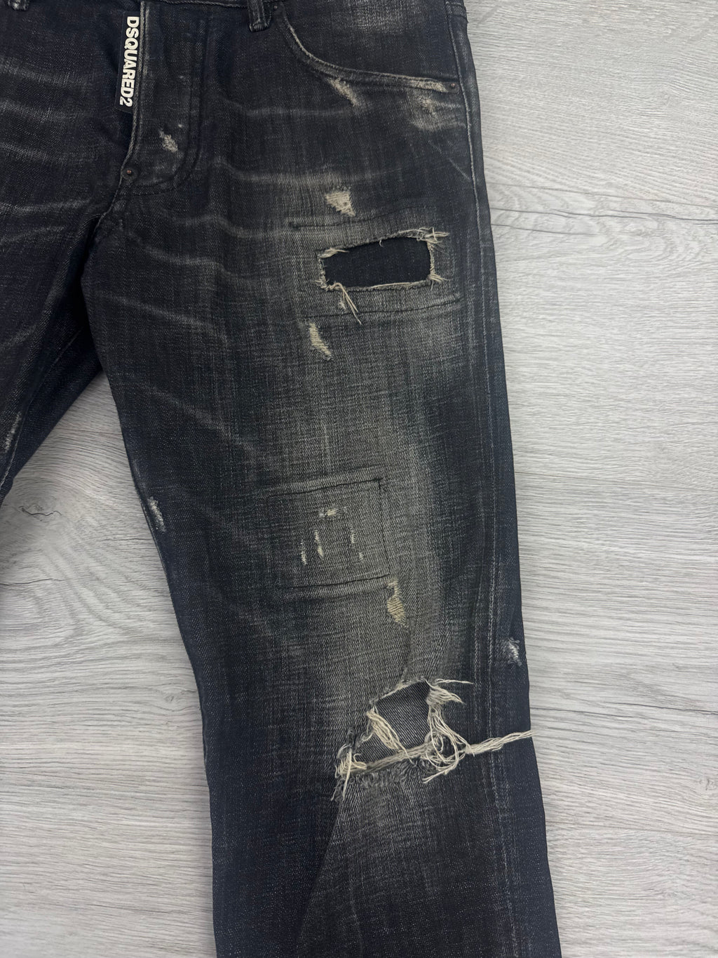 Dsquared2 Men’s Black Distressed Skater Jeans - 46 (Uk 30)