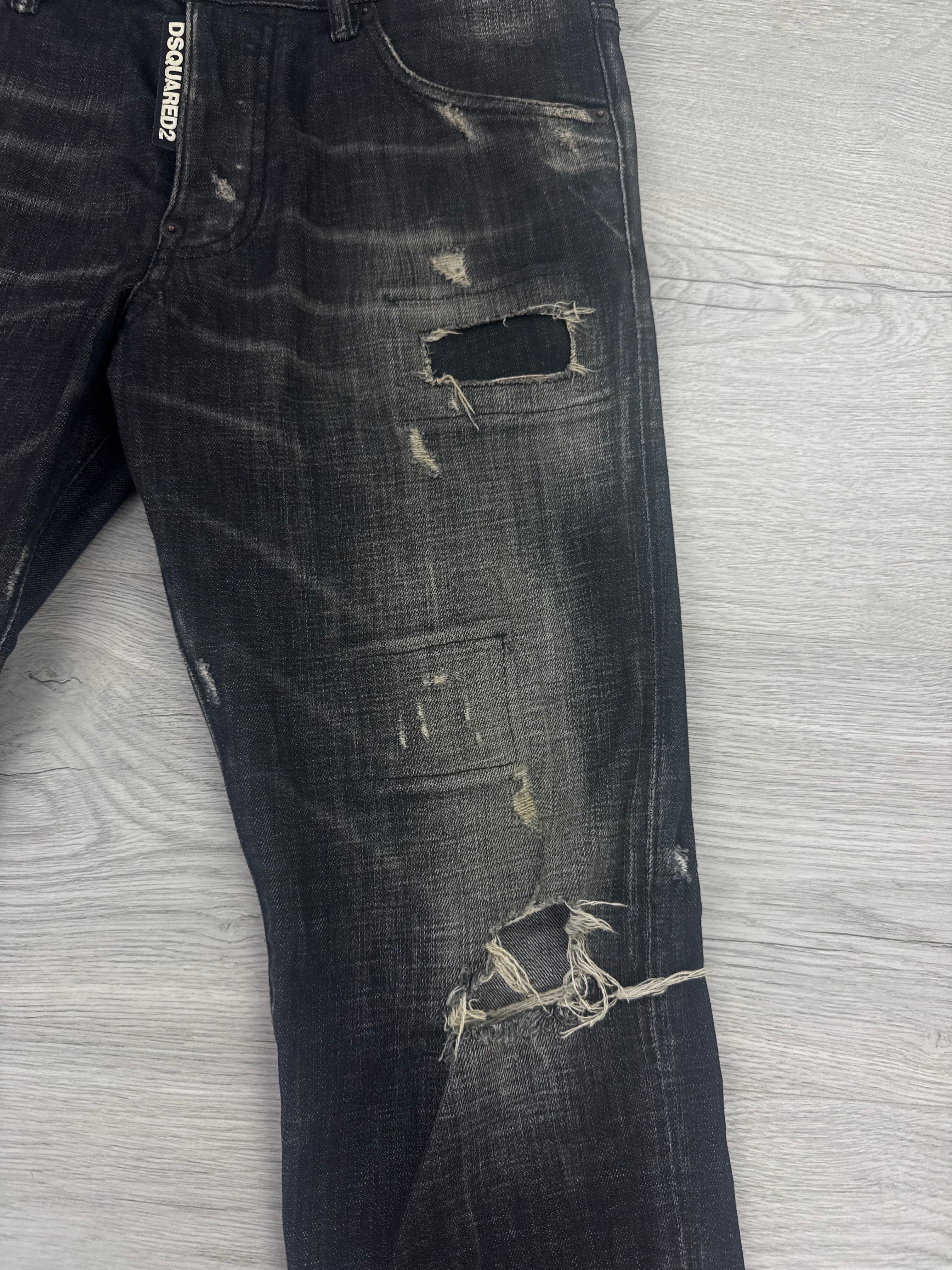 Dsquared2 Men’s Black Distressed Skater Jeans - 46 (Uk 30)