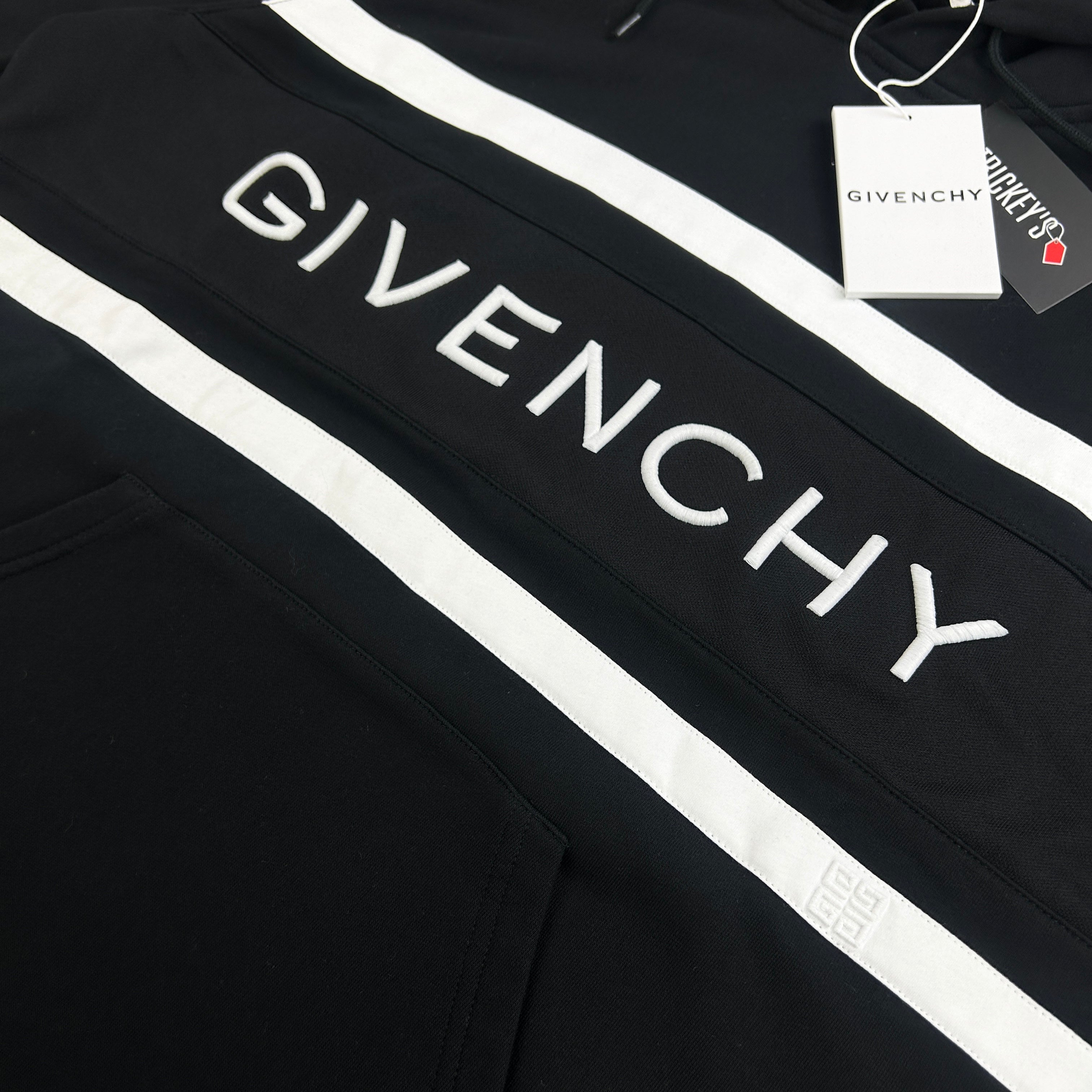 Givenchy Men’s Black Pullover Hoodie Embroidered Logo