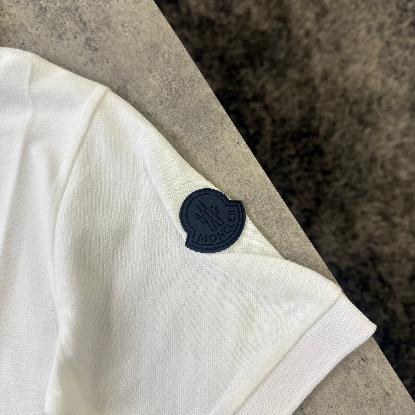 Moncler Boys White Polo Shirt