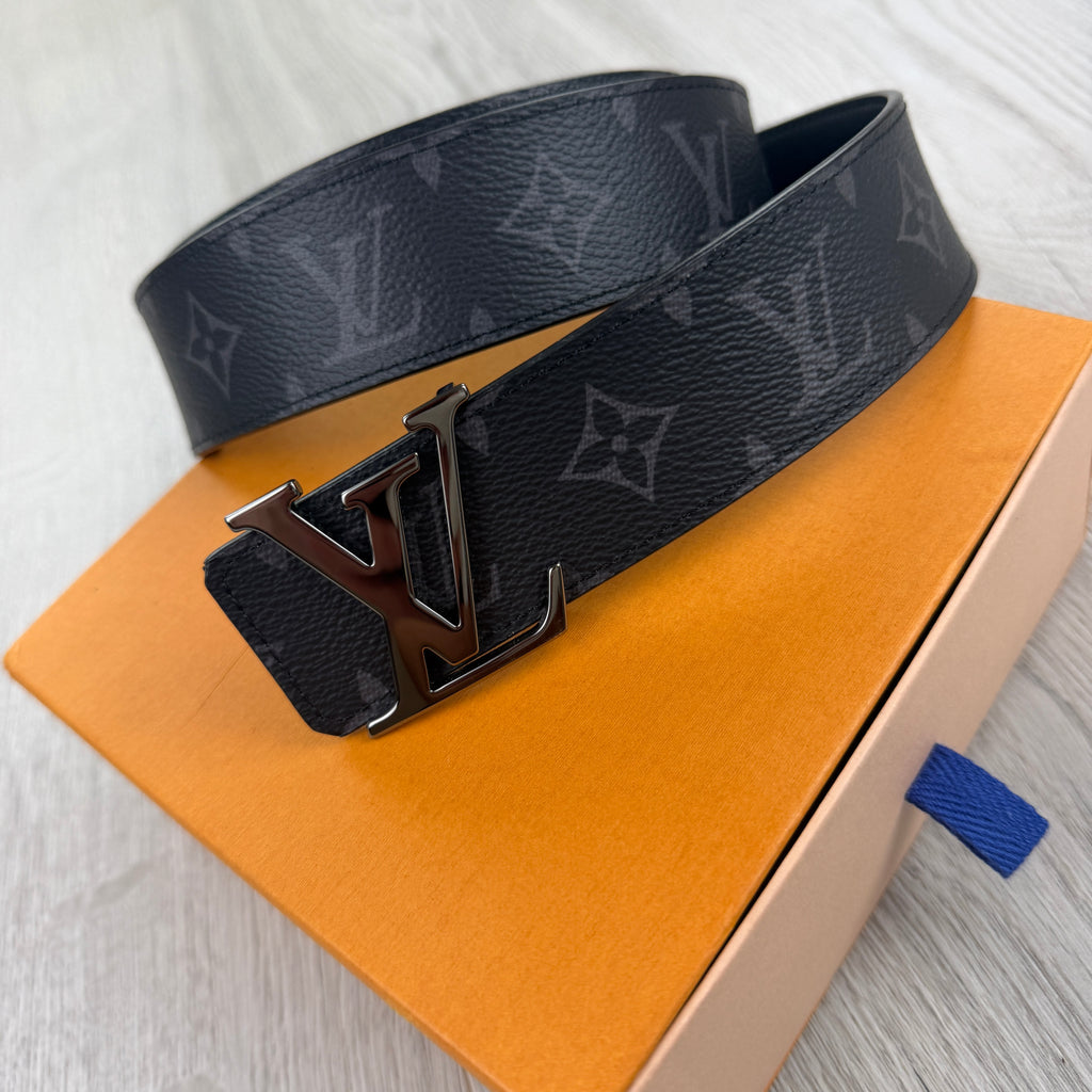 Louis Vuitton Men’s Black Leather Monogram Belt - 110 (34-38)
