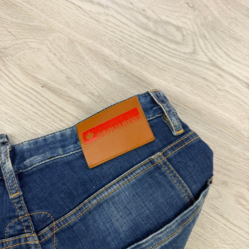 Dsquared2 Men’s Blue Distressed Twist Jeans - 48 (Uk 30)