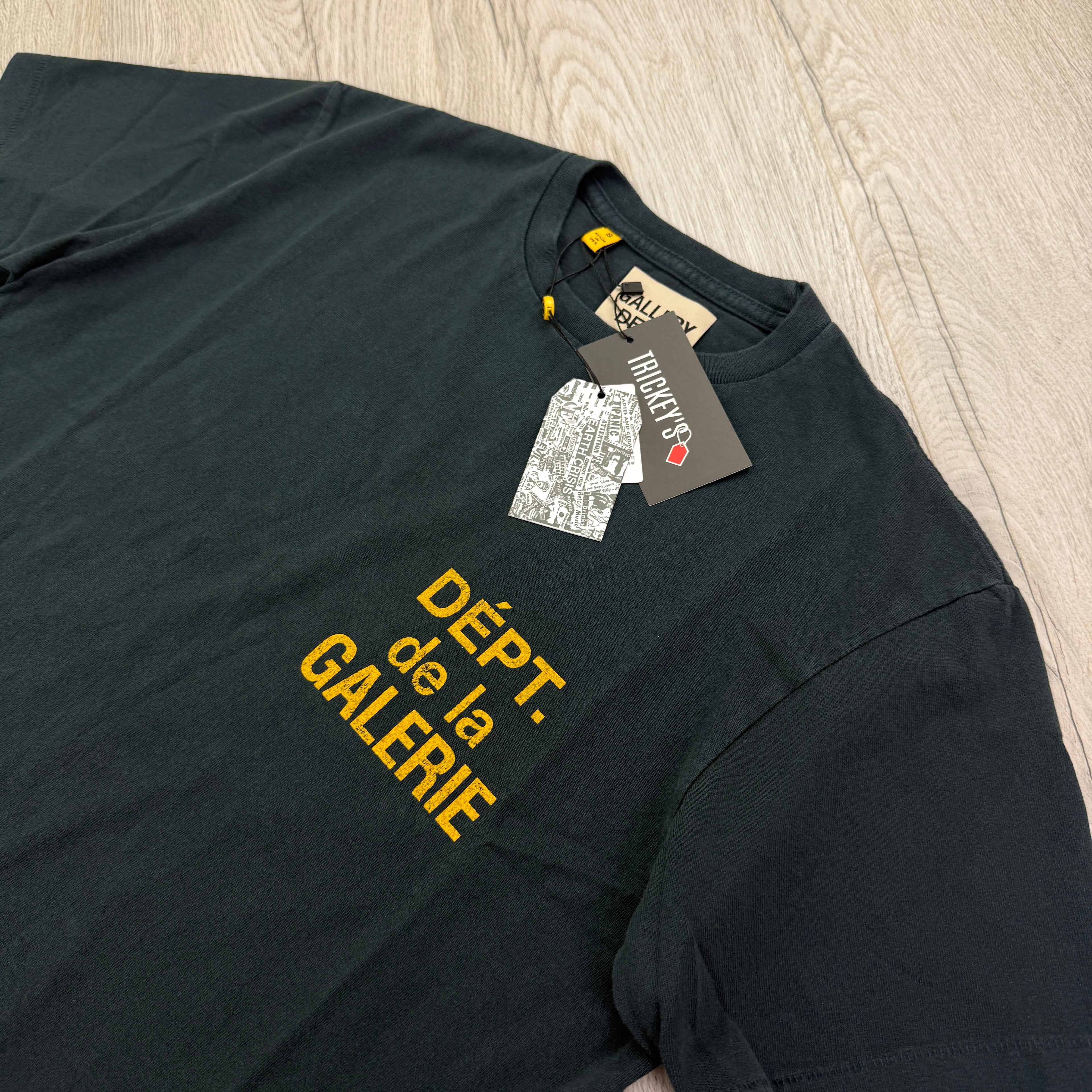 Gallery Dept Men’s French Logo Black & Yellow T-shirt